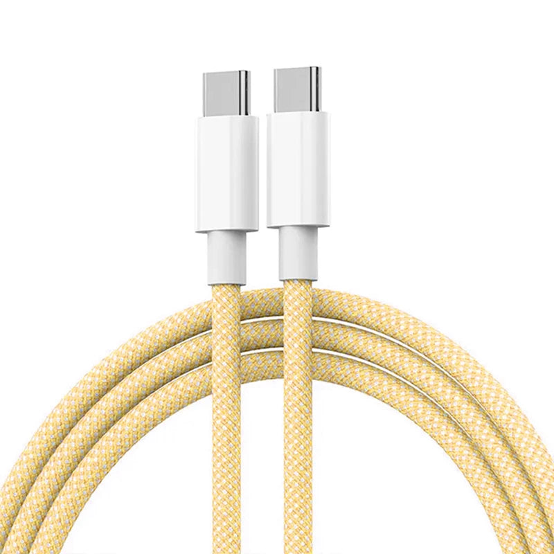 60W USB-C to Type-C Fast Charging Cable for iPhone 15, Samsung
