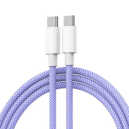 60W USB-C to Type-C Fast Charging Cable for iPhone 15, Samsung