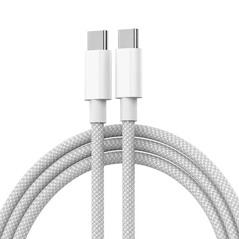 60W USB-C to Type-C Fast Charging Cable for iPhone 15, Samsung